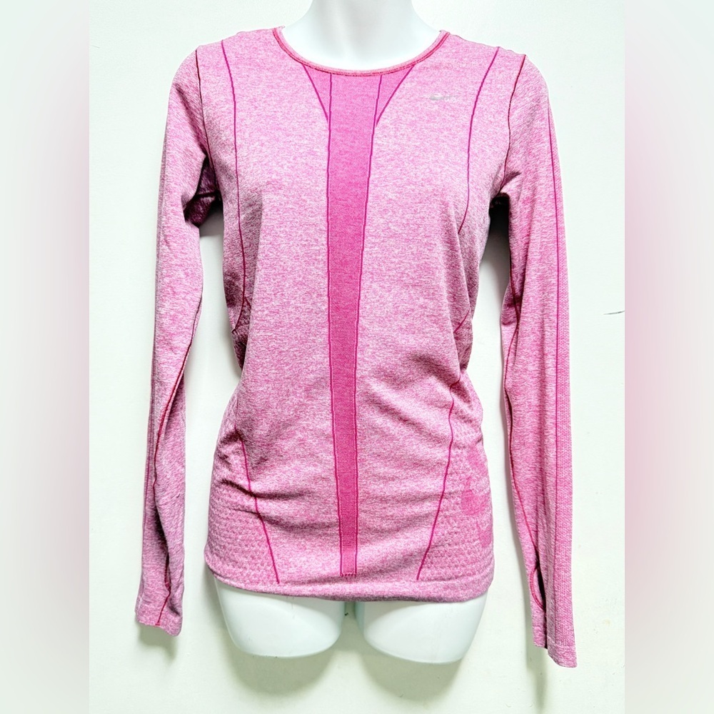 Nike Dri Fit Women's Heathered Pink Long Sleeve Tee Size S